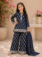 Kids 3 Piece Blockprint Casual Wear