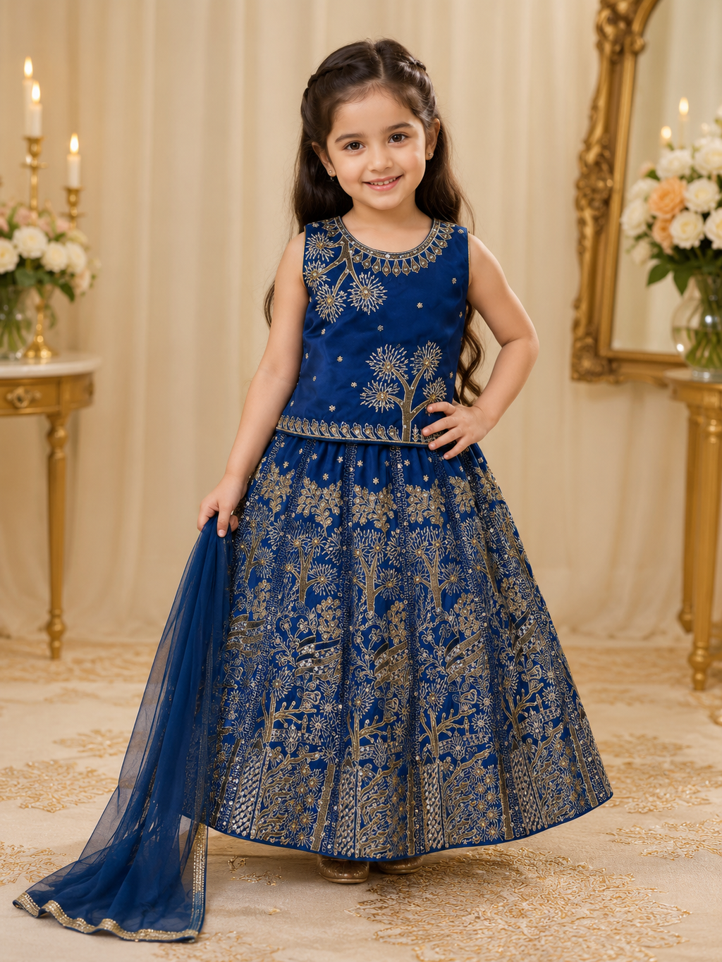 Kids Traditional 3 Piece Lehenga Choli Dress