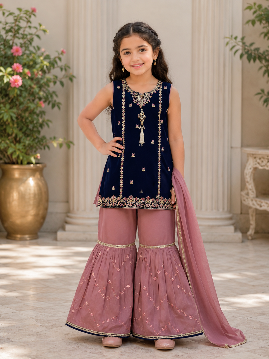 Beautiful Kids Eid & Party Wear Garara Suit