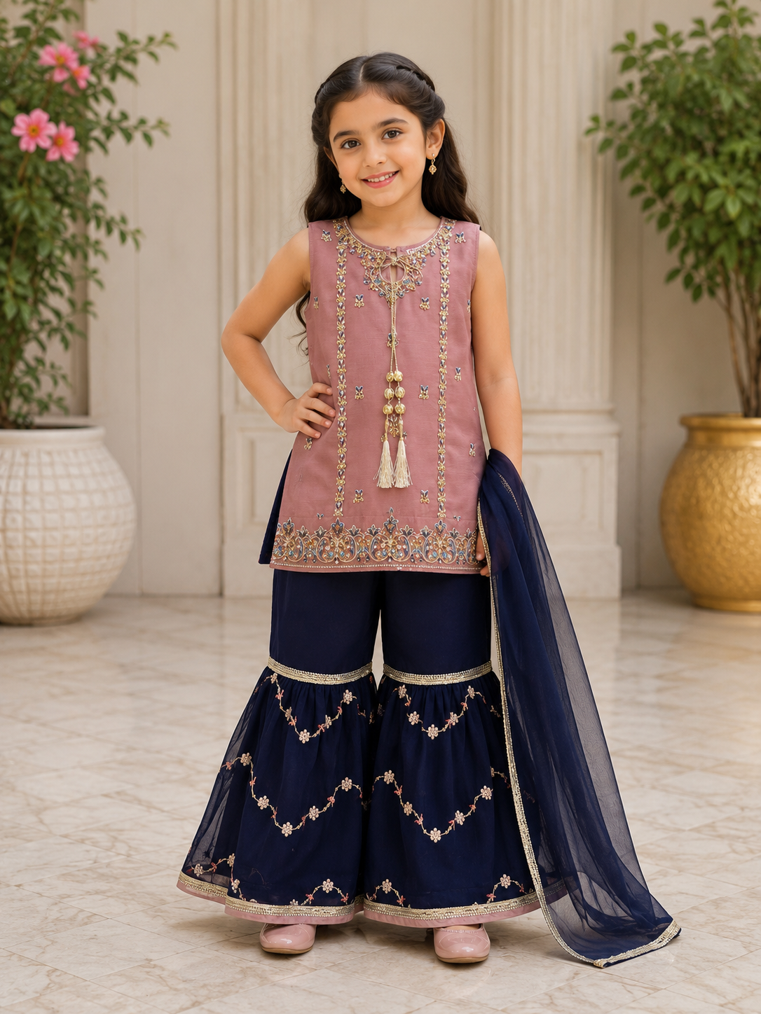 Beautiful Kids Eid & Party Wear Garara Suit