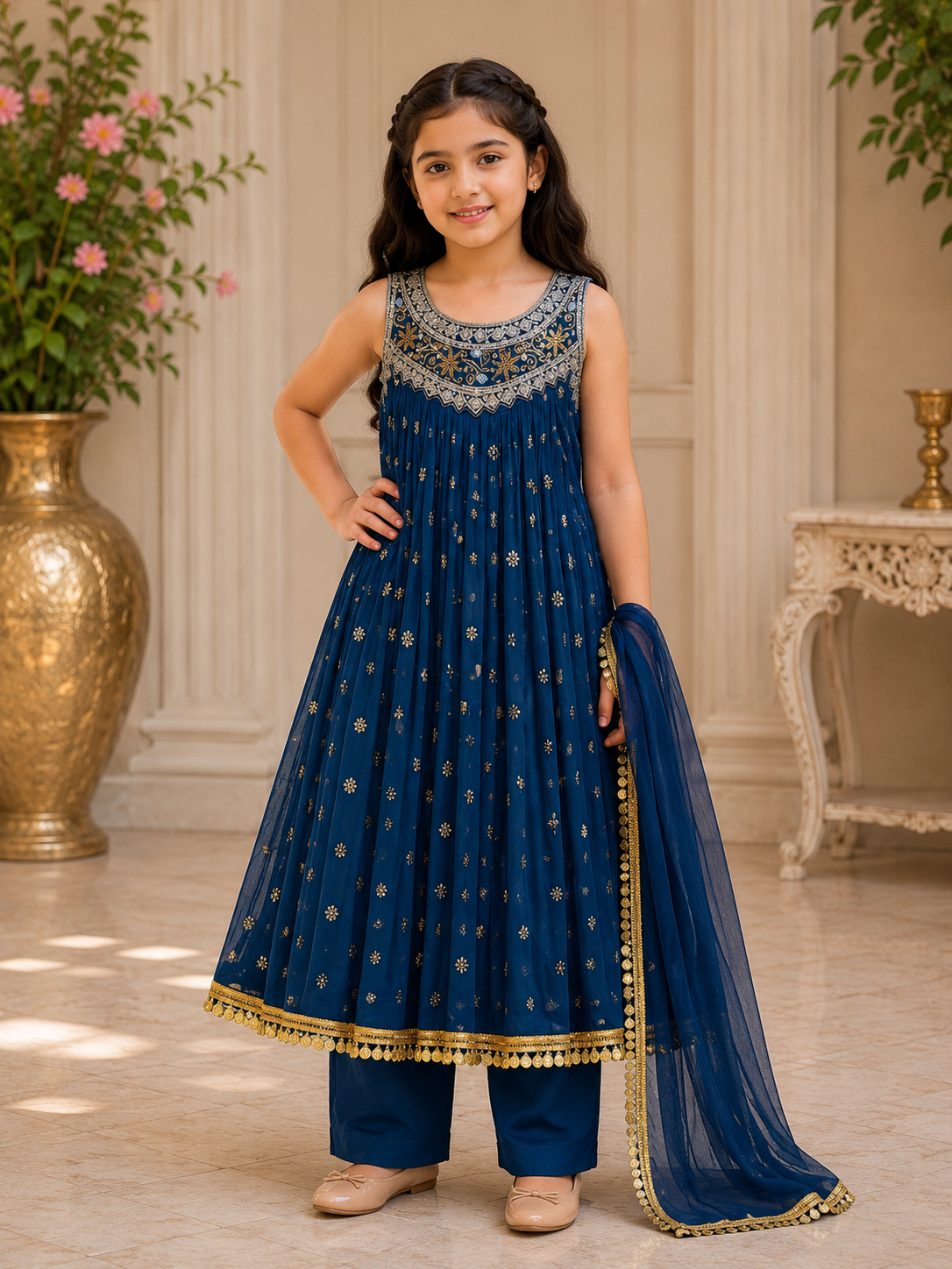 Girls Fancy Embroidered Frock – Party Wear
