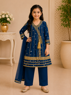 Designer Girls Fancy Suit with Dupatta – On Sale