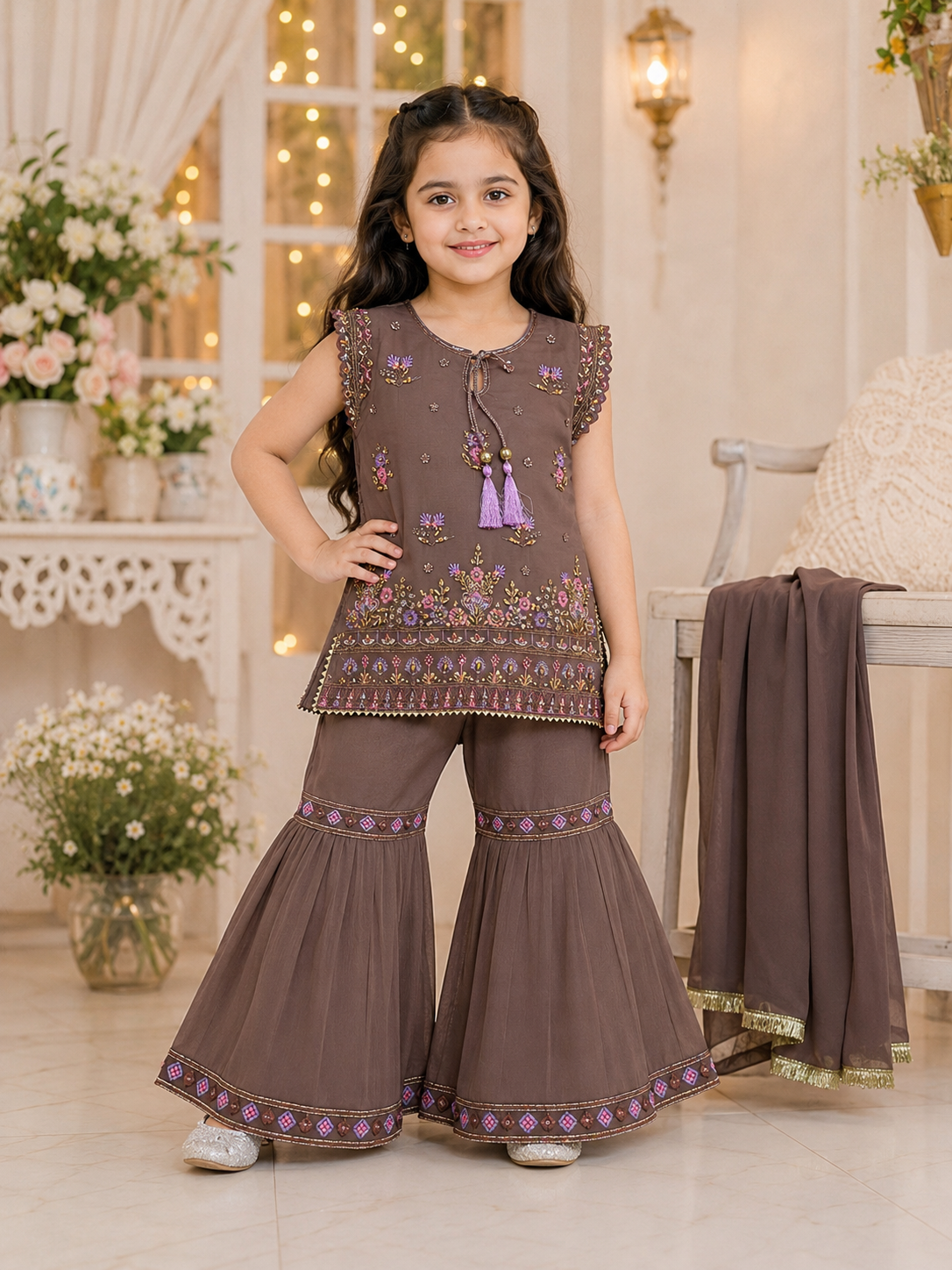 Kids Fancy 3 Piece Garara Set