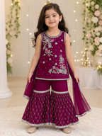 Fancy Girls Sharara Set with Dupatta | Party Wear Ethnic Outfit