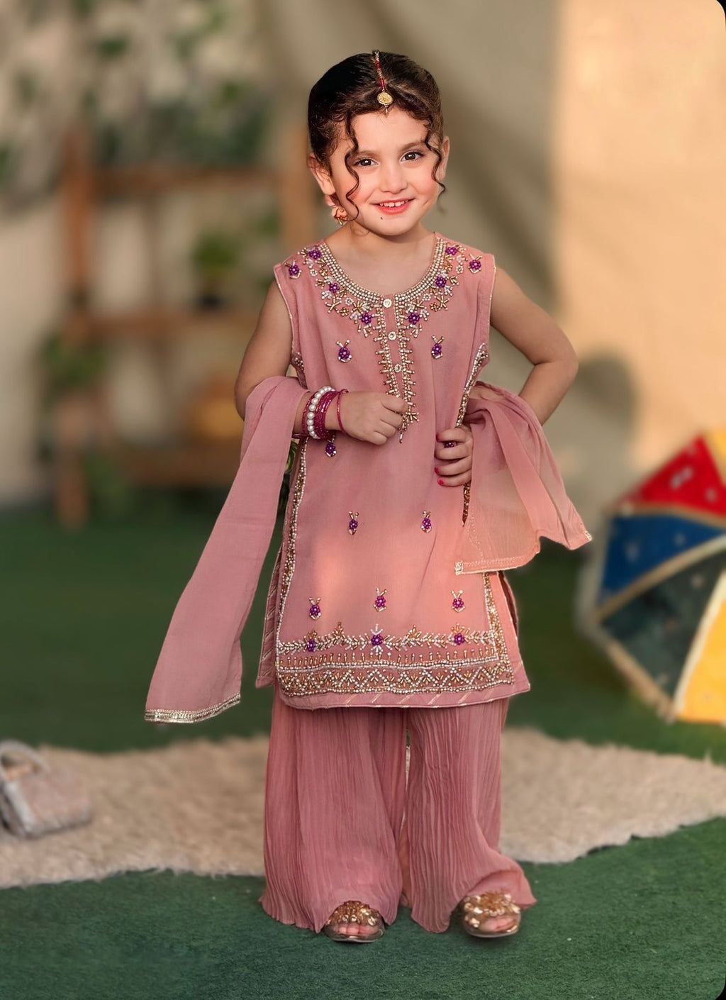 Kids Fancy Outfit With Crush Flapper